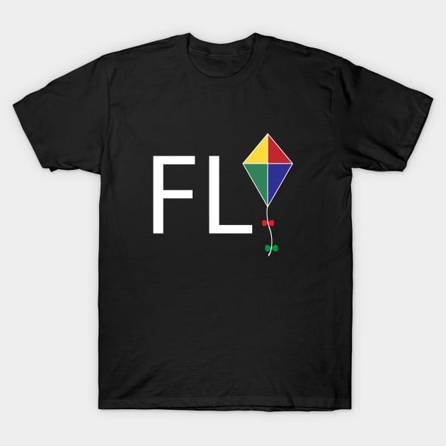 Fly text design T-Shirt by DinaShalash